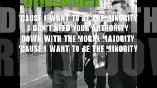 Green day  Minority Lyrics [upl. by Rofotsirk]