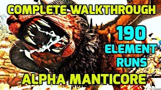 Ark Survival Easiest Way To Defeat Manticore Boss on Hard  Complete Walkthrough [upl. by Ellett]