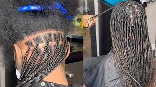 Knotless Box Braids Start to Finish  Whole Process  Detailed Tutorial [upl. by Annaid]