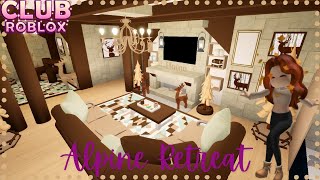 Aesthetic Cozy Cabin  Alpine Retreat  Speed build  Decals  Club Roblox [upl. by Jenny]