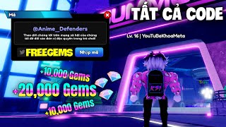 Hướng Dẫn Nhập Tất Cả Mã Code Nhận Gems Trong Anime Defenders [upl. by Hicks]