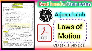 laws of motion notesclass 11 physics chapter4 notes  chapter 5notesPW notesphysics notes class11 [upl. by Anissa]