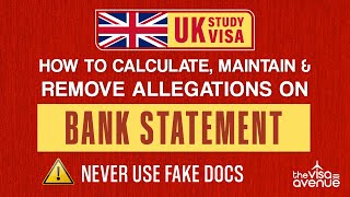 Remove Allegations on Bank Statement to Secure UK Study Visa  Never Use Fake Docs  Complete Guide [upl. by Einaffets]