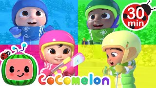 Christmas Ski Song with JJ and Friends  CoComelon Nursery Rhymes amp Kids Songs [upl. by Kliber]