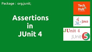 Assertions in JUnit 4  Java  TechHub [upl. by Haidedej]