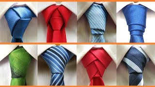 8 Different ways to tie a necktie  How to tie a tie [upl. by Leuname]