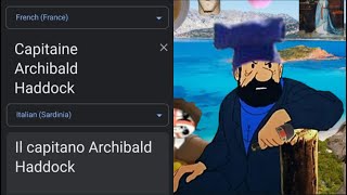 Captain Archibald Haddock in different languages meme [upl. by Aniat]