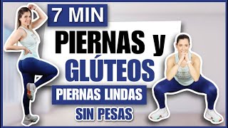 RUTINA PARA AUMENTAR PIERNAS Y CADERAS RAPIDAMENTE EN CASA SIN PESAS EN 7 MINUTOS  NatyGlossGym [upl. by Ayekehs35]