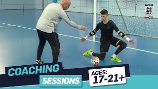 Part 1  Tony Elliott Futsal Goalkeeper Techniques  FA Learning Coaching Session [upl. by Yarazed]