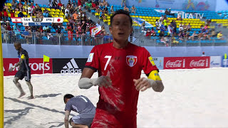 Tahiti v Japan  FIFA Beach Soccer World Cup 2017  Match Highlights [upl. by Anavas]