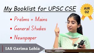 Garima Lohia UPSC Strategy Booklist UPSC Result 2023 Topper IAS Garima Lohia Booklist [upl. by Immas694]