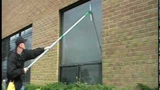 Unger 0° Window Cleaning Handle In Action [upl. by Eeralav]