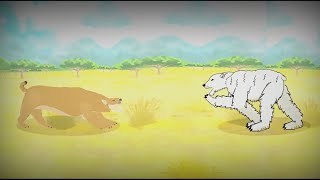 SMILODON POPULATOR VS POLAR BEAR  ANIMATION [upl. by Onitnas]