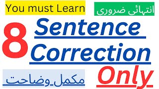 8 Most Important Sentence Correction  Most Repeated Sentences of Correction  Sentence Correction [upl. by Wagshul]