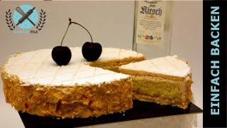 Zuger Kirsch Torte  Kirsch Torte Zuger Art  saftige Kirschtorten Rezept [upl. by Ludovika]