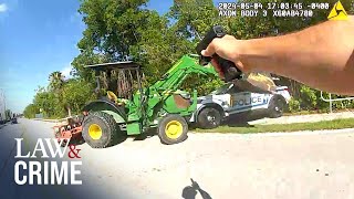 Bodycam Man Tried Murdering Cop and College Students with Stolen Tractor Police Say [upl. by Alroy]