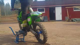 KX500 first start after top end rebuild Best sounding two stroke [upl. by Rozanne]