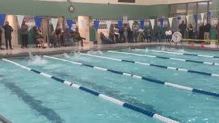 Middle Townships Olivia Orton wins 50 freestyle vs Absegami [upl. by Tiffani]