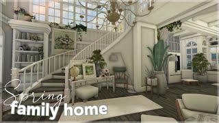 Bloxburg  Realistic Elegant TwoStory Spring Family Home  Roblox  House Build [upl. by Elliven221]