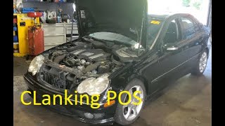 m272 Mercedes engine noise knocking camshaft position P0016 P0017 Part1 [upl. by Hyps]