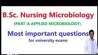 Bsc Nursing Microbiology partA APPLIED MICROBIOLOGY [upl. by Nolita]