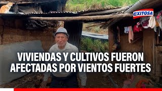 🔴🔵Áncash Cuatro viviendas y cultivos fueron afectadas por vientos fuertes en Tarica [upl. by Attenev]