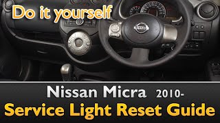 Nissan Micra 2010 Service Light ResetDeactivation [upl. by Minsat]