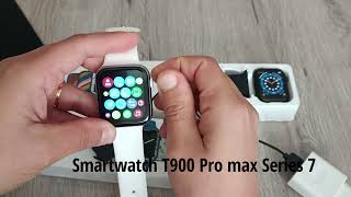 Review montre connectée Smartwatch T900 Pro Max Series 7  Connection Hyrfine et astuces [upl. by Deery]