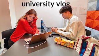 Uni vlog  studying with friends deadlines early mornings [upl. by Acenes599]