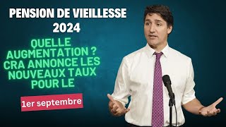 Pension de vieillesse 2024 quelle augmentation CRA annonce les nouveaux taux pour le 1er septembre [upl. by Ayetal]