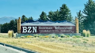 Bozeman Yellowstone Montana Airport Tour 4K KBZN 🇺🇸 [upl. by Oirevas490]