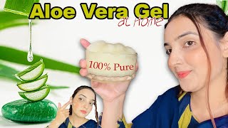 Easy Homemade Pure Aloe vera Gel in Just 2 Minutes for Face amp Hair [upl. by Lam310]