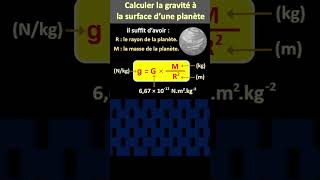 Calculer la gravité à la surface des planètes [upl. by Leelah]