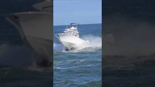 Ultimate Powerhouse Enters The Choppy Manasquan Inlet [upl. by Nawtna446]