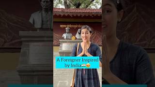 Foreigner inspired by India🇮🇳mahatmaphule savitribaiphule jaibhim shivajimaharaj shorts [upl. by Auka]