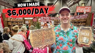 How My Woodworking Booth Made 30000 at The Biggest Craft Market in America [upl. by Yntrok]