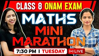 Class 8 Maths Onam Exam  Maths Mini Marathon  Exam Winner Class 8 [upl. by Marden]