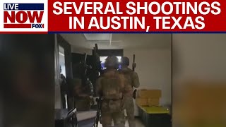 Austin TX shootout Suspect linked to multiple shootings school lockdown  LiveNOW from FOX [upl. by Adnarrim]