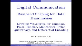 Baseband Shaping Drawing Waveforms for Line Codes [upl. by Arakahs]