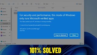 For security and performance this mode of windows only runs microsoft verified apps on Win 1110 Fix [upl. by Amorita]