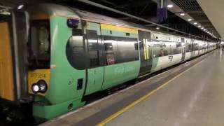 Thameslink Class 377 Departing St Pancras International 04816 [upl. by Nelrah496]