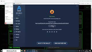 flash bitcoin transaction with dexvault  atomic and electrum wallet for test [upl. by Obaza896]