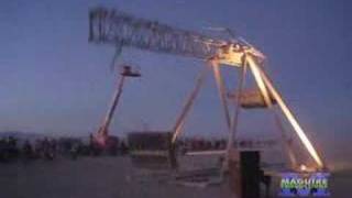 Burning Man 2007  Piano Flinging Trebuchet [upl. by Schaumberger57]