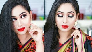 Party Makeup Using Pancake And Panstick  Bangladeshi Indian Wedding Makeup [upl. by Dihahs]