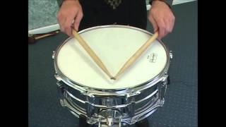 DPM  1  Beginning Snare Drum Lessons Grip and Basic Strokes [upl. by Aradnahc]