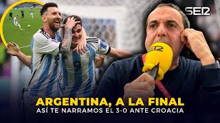 🇦🇷🐐 ¡MUCHACHOS CÓMO NO SE VAN A ILUSIONAR Lluís Flaquer narra el Argentina 30 Croacia en Carrusel [upl. by Aivatan]