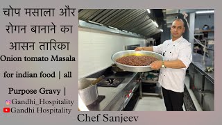 Chop Masala Recipe  चोप मसाला और रोगन बानाने का आसन तारिका  Onion tomato Masala for indian food [upl. by Dragelin]