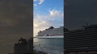 MSC Seashore departing Port Canaveral cruiseship mscseashore portcanaveral capecanaveral msc [upl. by Akenahs]