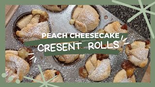 quotNEWquot PEACH CHEESECAKE CRESENT ROLLS quotholiday recipe ideaquot MUST TRY [upl. by Agace]