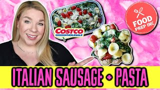 How To Cook Costco Italian Sausage amp Pasta In Garlic Wine Sauce [upl. by Aicilec]